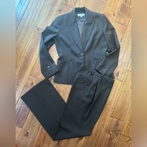 ATF Studio size 4P Vintage (circa 2005) Pantsuit; Brown pinstripe